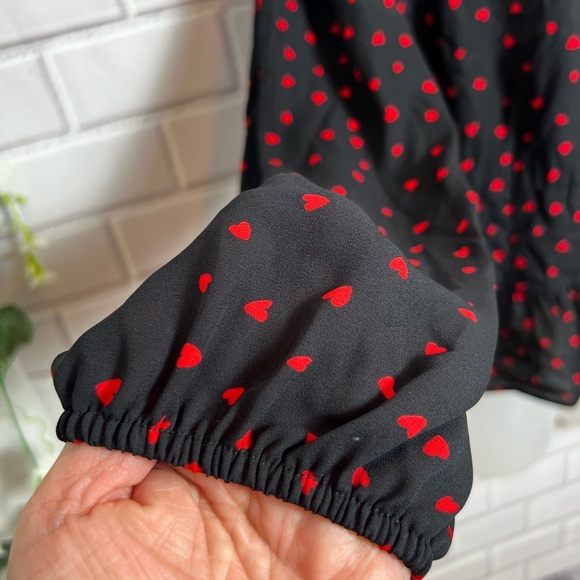 CANDIE’S women black crop top with hearts design /size XXL - Picture 4 of 7